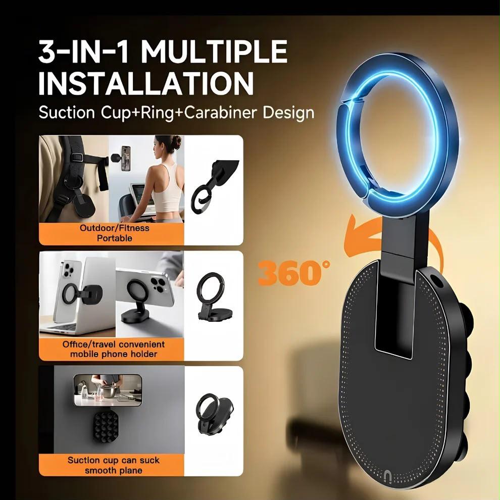 3-in-1 Magnetic Phone Ring Holder